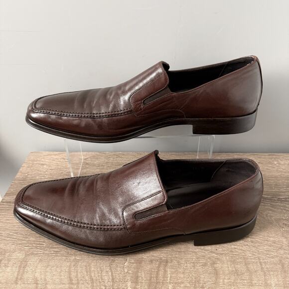 Bruno Magli Raging Loafer Mens 13 M Brown Leather Slip On Classic Shoe Italy main image 10